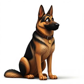cartoon german shepherd