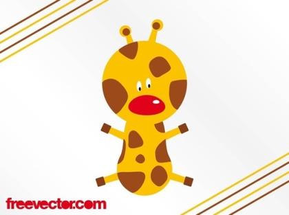 Cartoon Giraffe Layout Free Vector