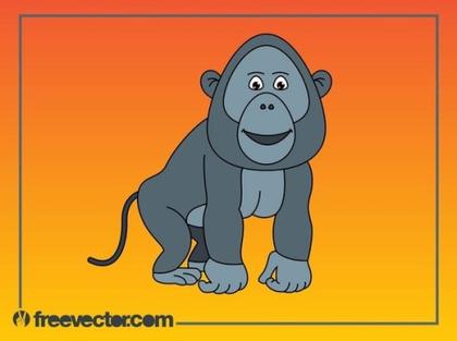 Cartoon Gorilla Free Vector