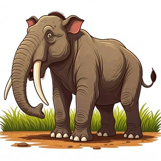 cartoon woolly mammoth
