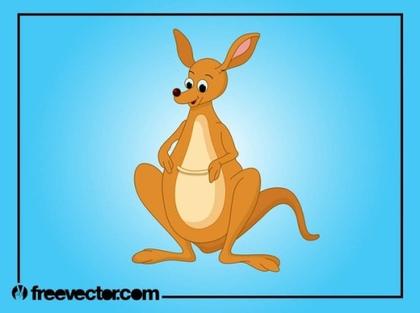 Cartoon Kangaroo Free Vector