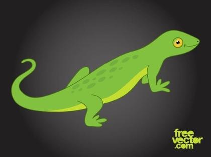 Cartoon Lizard Free Vector