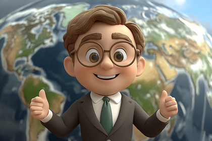 Cartoon Man Giving Thumbs Up