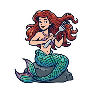 cartoon mermaid illustration