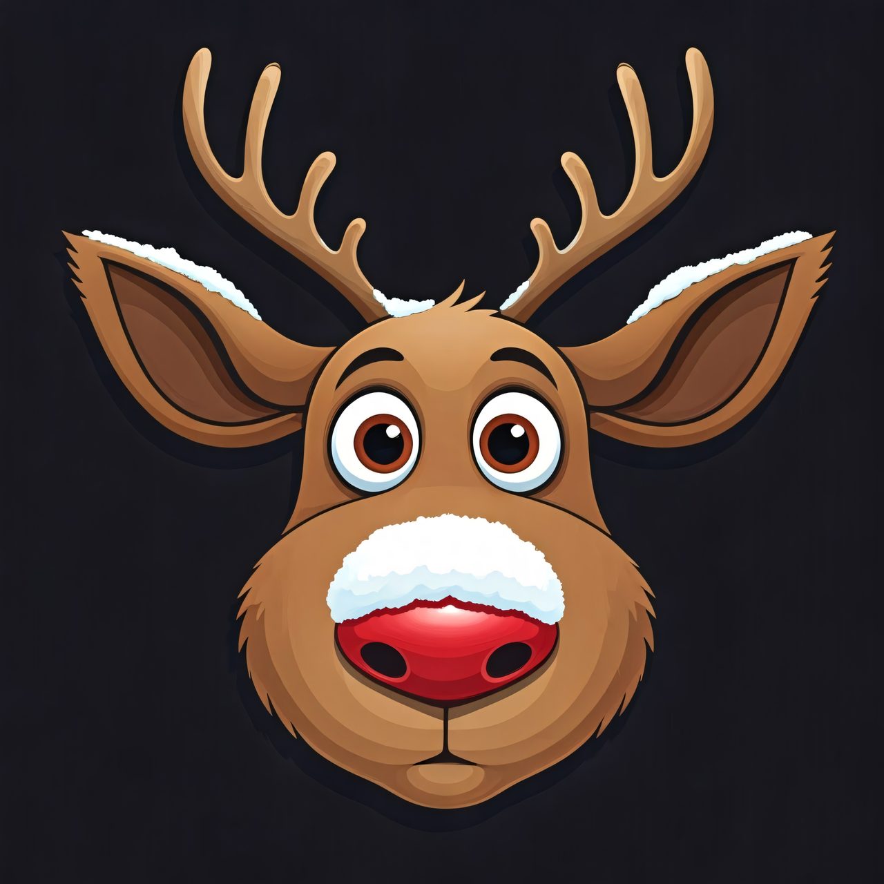 cartoon reindeer head