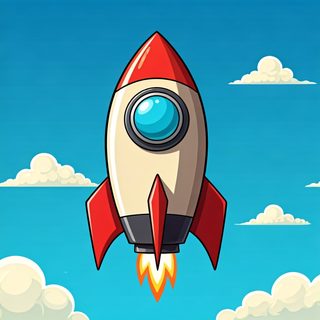 cartoon-rocket-launch