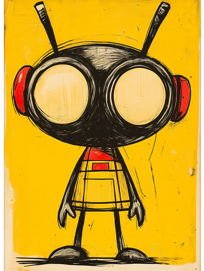 Cartoon Robot Character