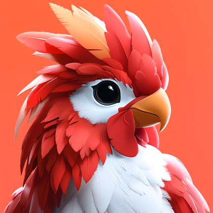 Cartoon Rooster Head