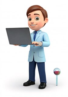 Scientist with Laptop