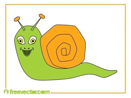 Cartoon Snail Free Vector