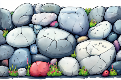 Cartoon Stone Wall