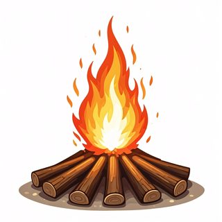 cartoon campfire