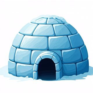 cartoon ice igloo