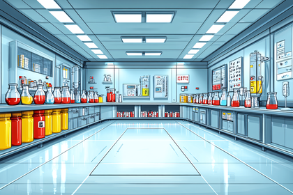 Cartoon Style Laboratory Interior