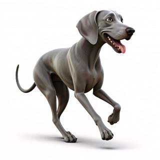 animated weimaraner dog
