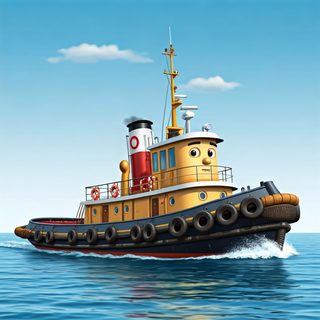 cartoon tugboat