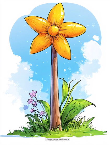 Cartoon Yellow Flower
