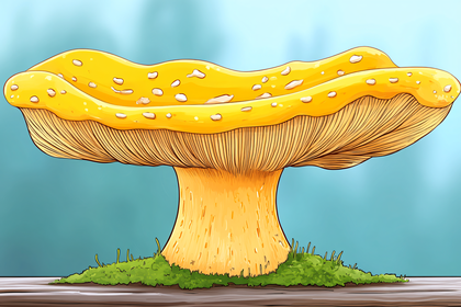 Cartoon Yellow Mushroom