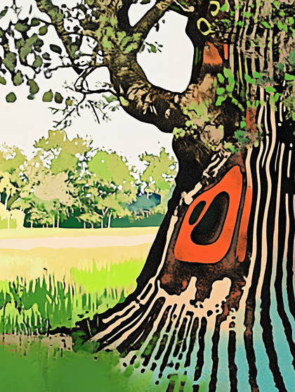Cartoonish Tree Trunk