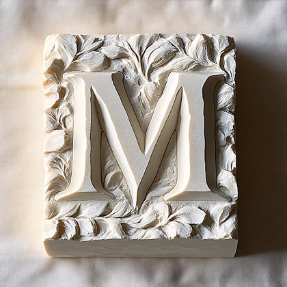 Carved Letter M