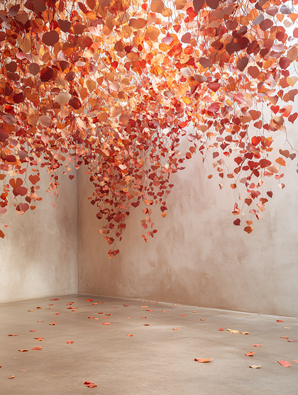 Cascading Autumn Leaves Installation