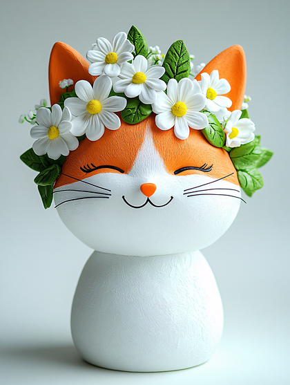 Cat in a Daisy Crown