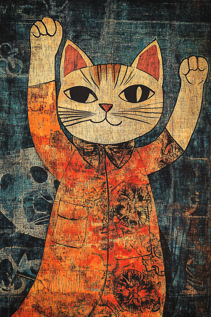 Cat in Orange Suit