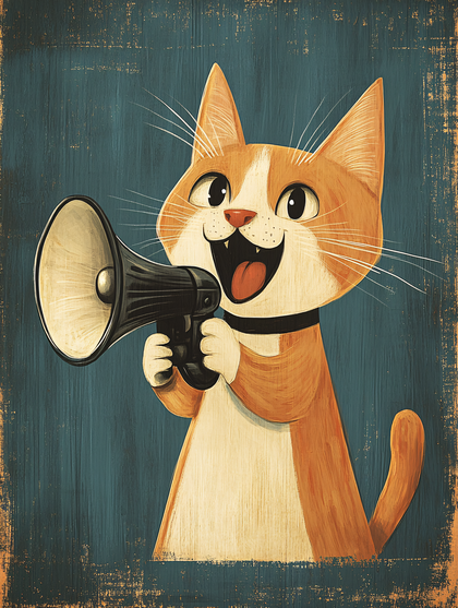 Cat with Megaphone