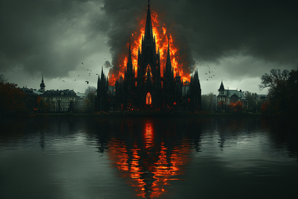 Cathedral Ablaze Reflection