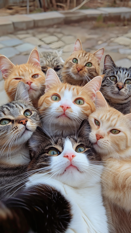Cats Taking a Selfie