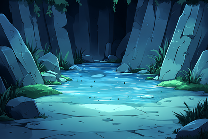 Cave Water Illustration