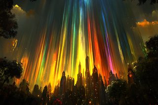 Celestial Cityscape Radiance