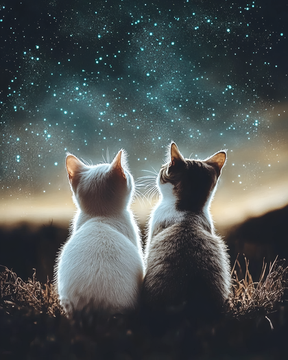 Celestial Gaze of Kittens