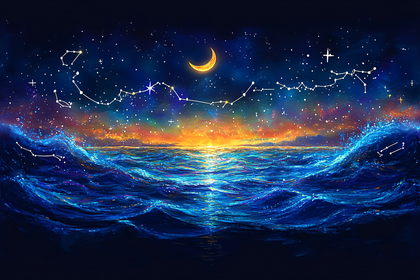 Celestial Ocean Night