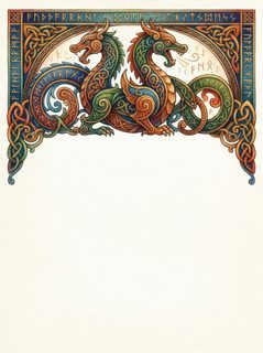 celtic dragon border