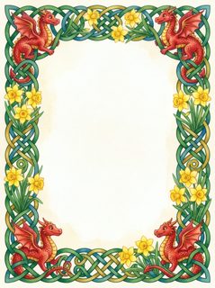 dragon floral frame