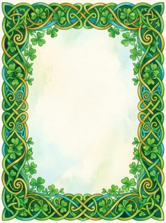 celtic clover border