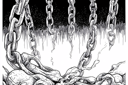 Chains and Skulls Illustration