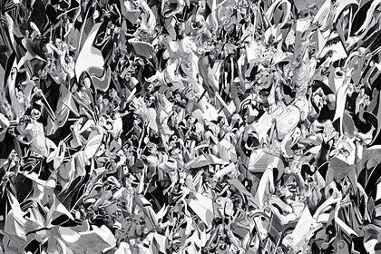 Chaotic Abstract Crowd