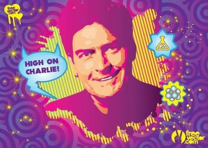 Charlie Sheen Drug Free Vector