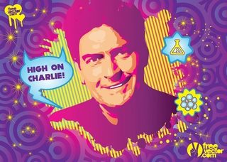 Charlie Sheen Drug Free Vector