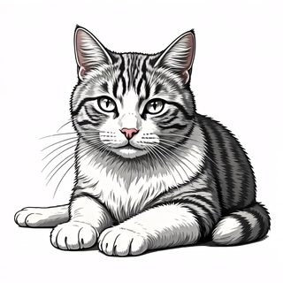 Tabby Cat Illustration