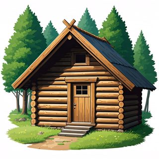 rustic log cabin