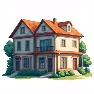 suburban-two-story-house