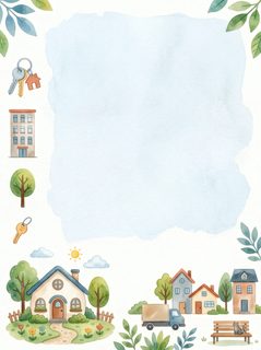 Watercolor Home Moving