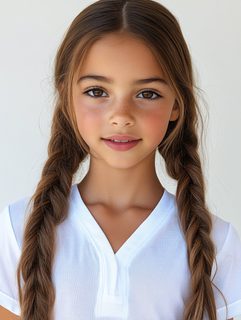 Charming Young Girl with Braids