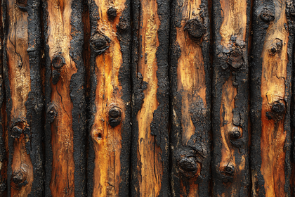 Charred Wood Wall