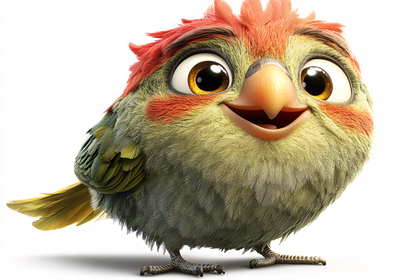 Cheerful Animated Bird