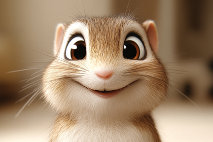 Cheerful Chipmunk Close-Up