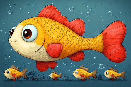 Cheerful Fish Family